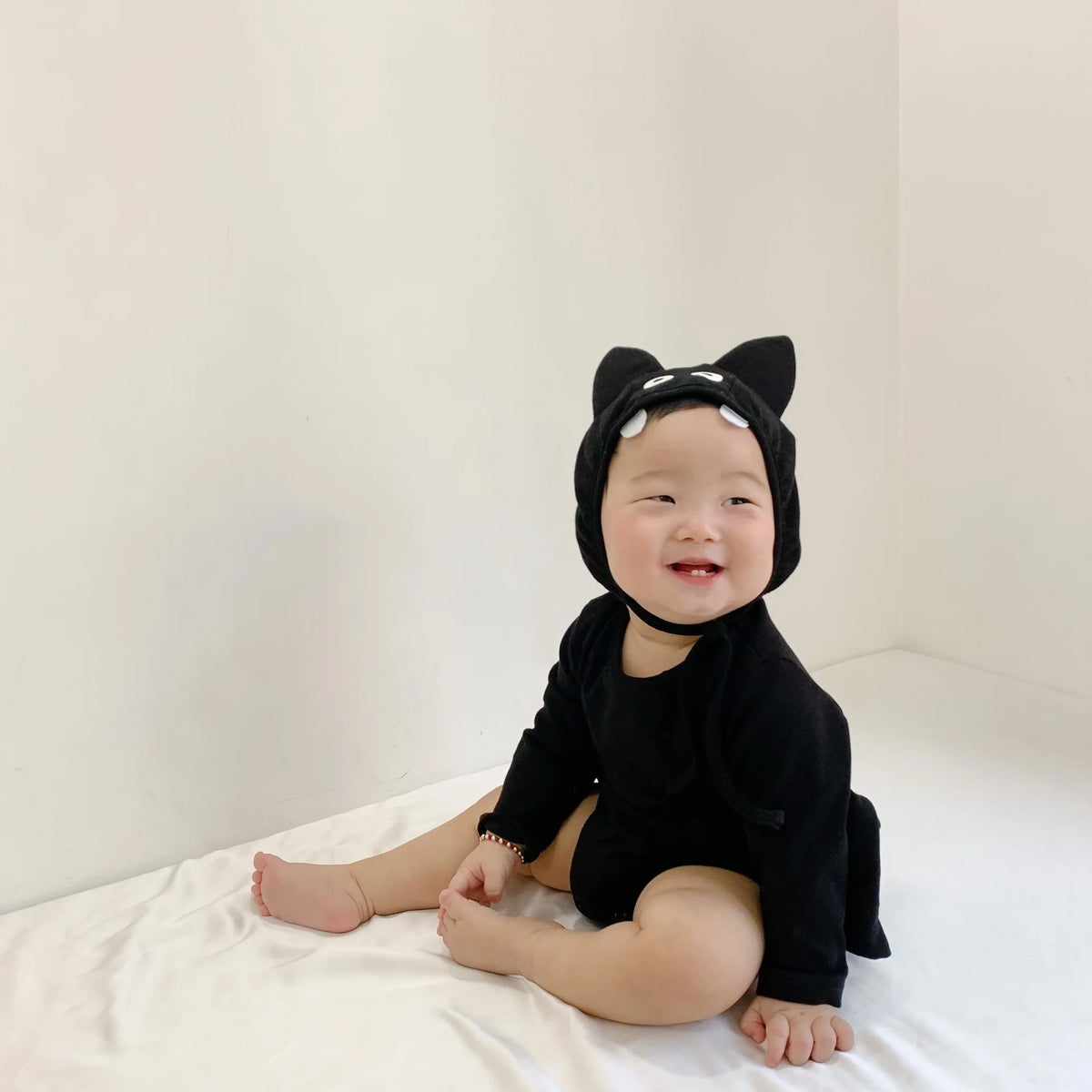 2025 Autumn New Cute Baby Boy Bodysuit Fashion Cartoon Bat Shape Baby Clothes Long Sleeve Infant Girl Jumpsuit + Hat Outfits
