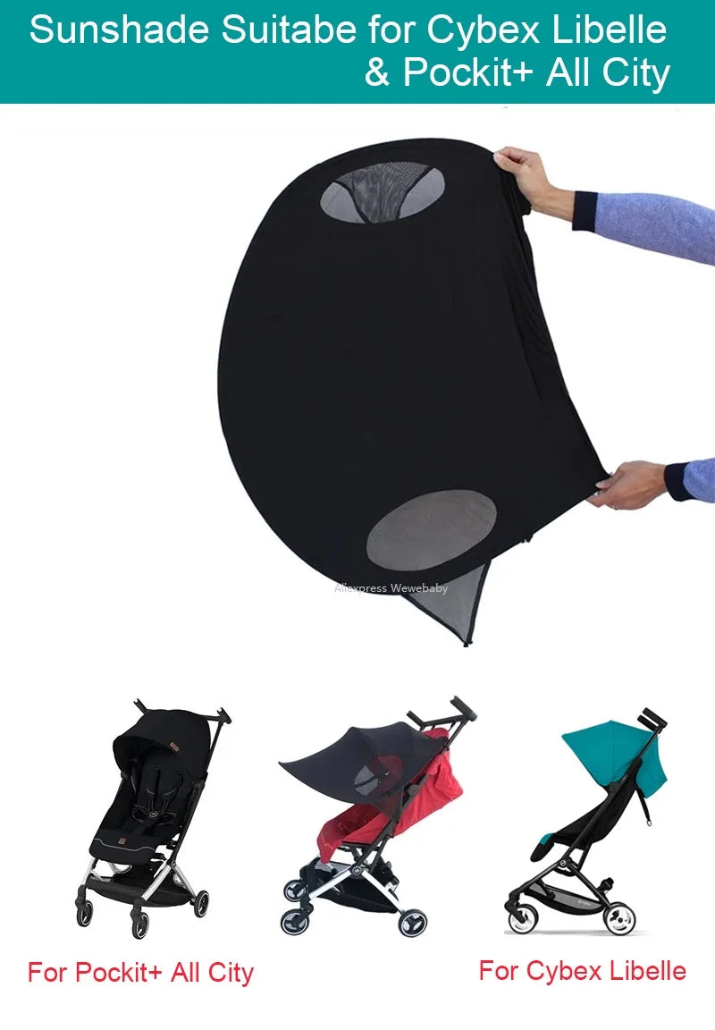 COLU KID® Baby Stroller Accessories Sun shade Sun Visor Extend Canopy Cover for Cybex Libelle and gb POCKIT+ All City