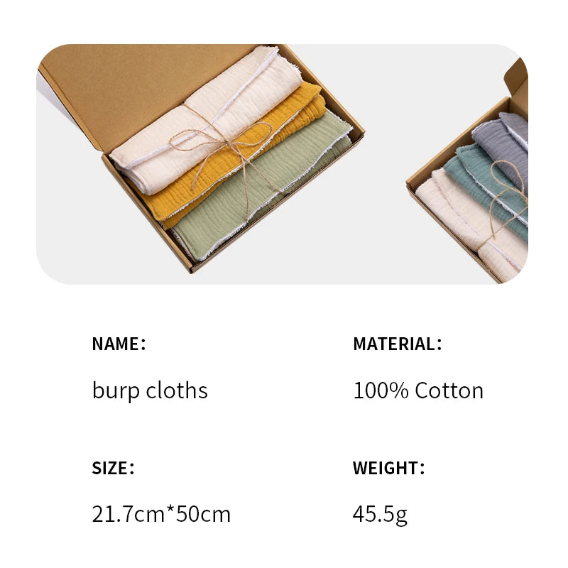 1PCS Newborn Baby Towel Soft Cotton Fabric Absorbent Gauze Bibs Feeding Bath Towel Baby Shower Gift Burp Cloth Kids Wipe
