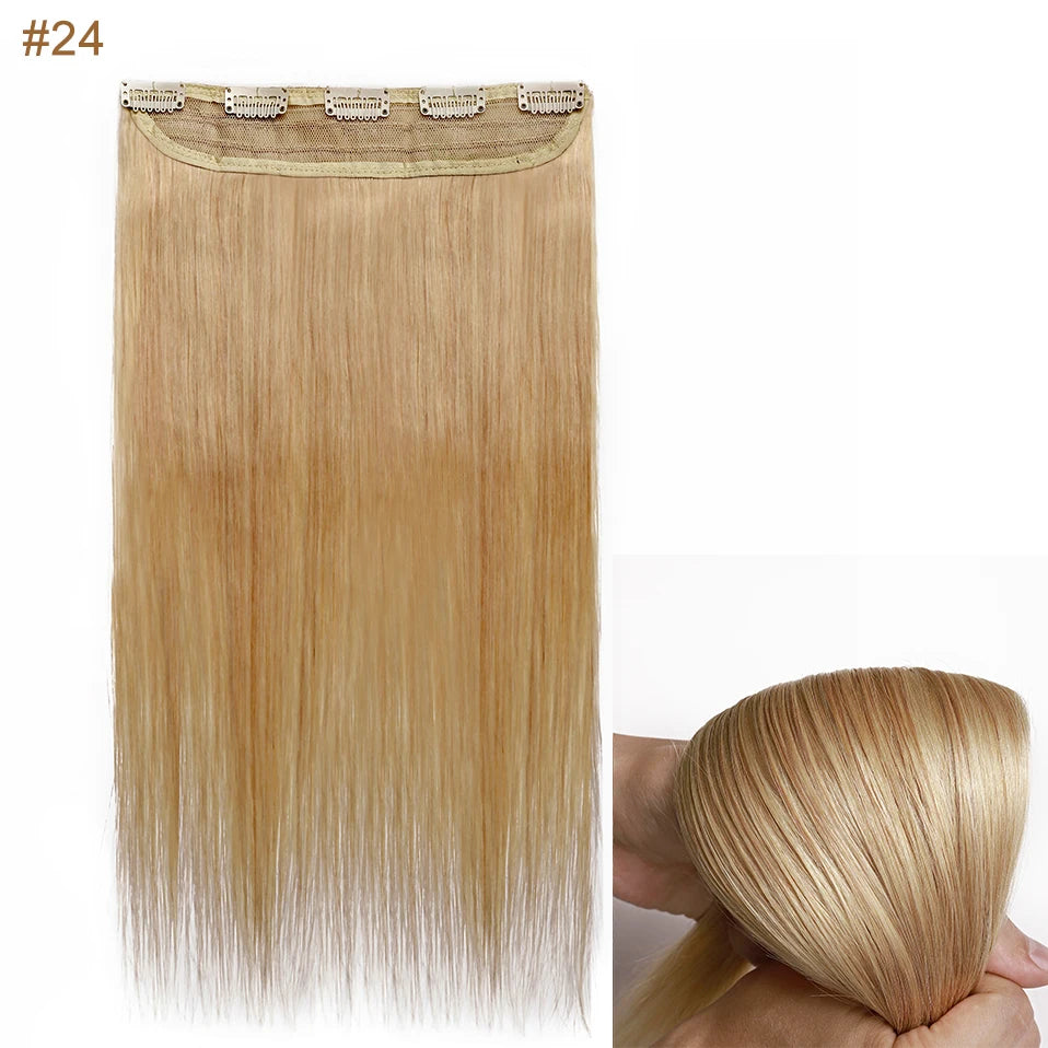 S-noilite 1Piece In 5clips 100% Human Hair Extensions Straight Brazilian Light Dark Brown #1B #4 #6 #613 Blonde Non-Remy 40g-60g