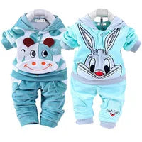 Baby Fashion Set Children Round Neck Long-Sleeved Top Solid Color Pant Suit Spring Autumn Thin New Girls Casual Sports 2Pcs 2-8Y