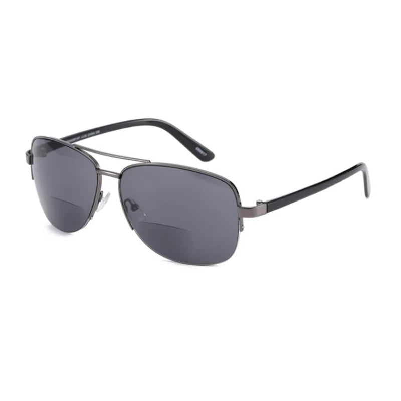 New Semi Rim Bifocals Pilot Reading Glasses Women Men Look Near Far Presbyopia Sunglasses Double Beam Hyperopia Eyeglasses Gafas