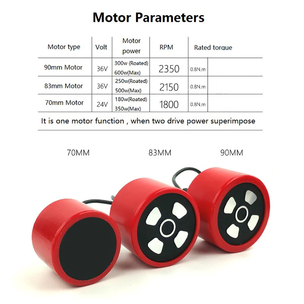 DIY Electric Skateboard Motor Electric Skateboard Accessories Wireless Sensor Remote Controller Drive 70mm 83mm 90mm Kit