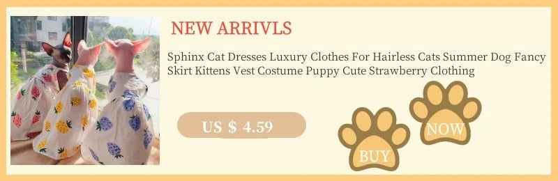 Cotton Sphinx Cat Dog Clothes For Small Puppy Hairless Cat Sweatshirt Clothing Stripe Pet Costume Kittens Jumpsuit Autumn Winter