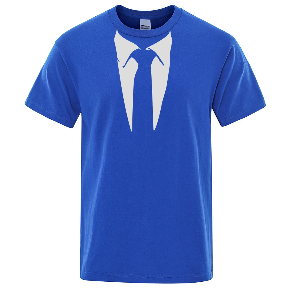 2024 New Summer Men T-shirt Homme Tees Retro Tie Funny T Shirt Man Streetwear Cotten Short Sleeve Top Tees Casual T-Shirts