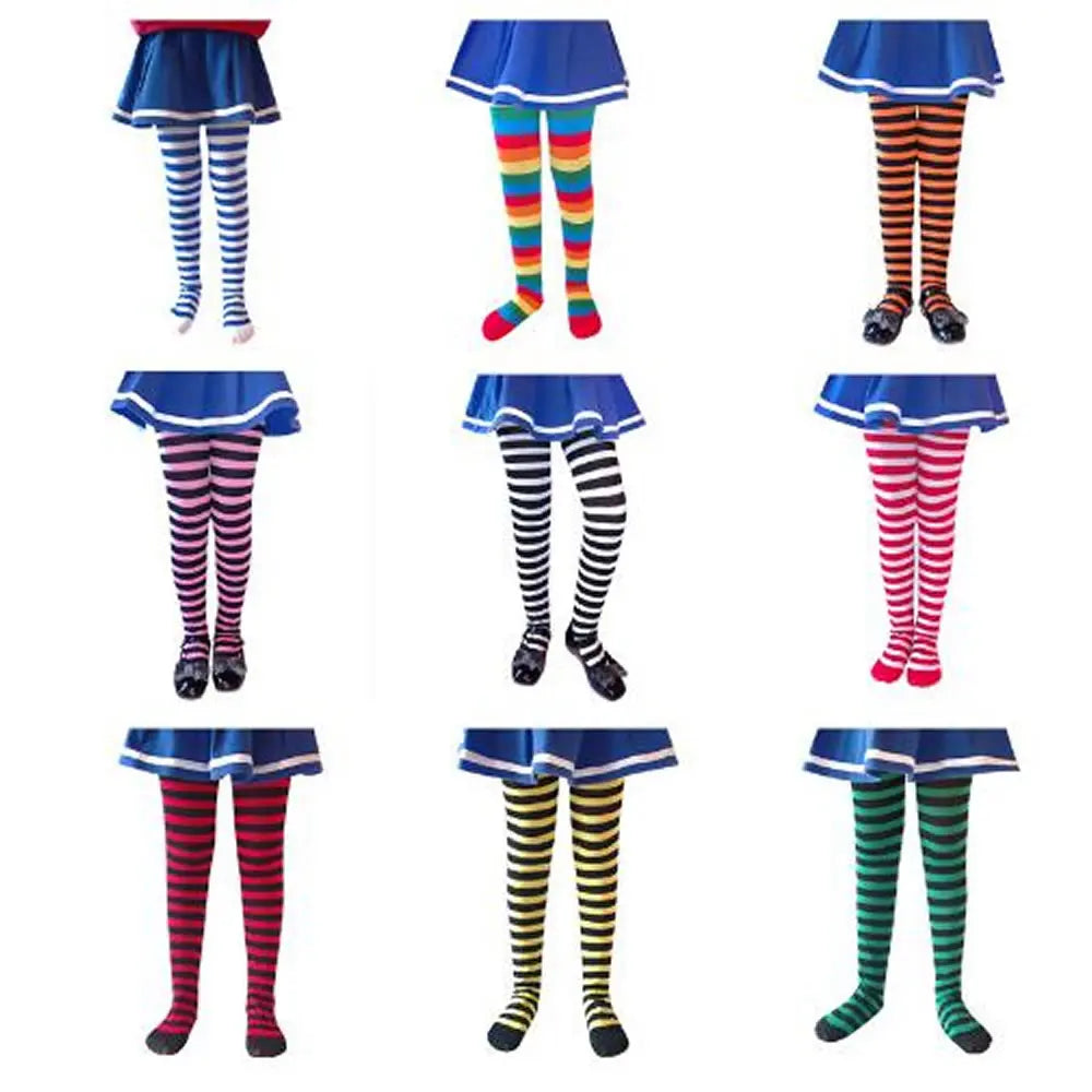Halloween girl striped pantyhose holiday party costume props pantyhose