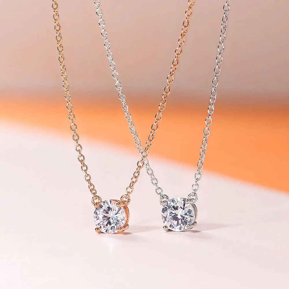 Wedding Jewelry Set For Women Bridal Korean Style Round Zircon Collar Choker Chain Necklaces Earrings Fashion Jewelry 2024 S565