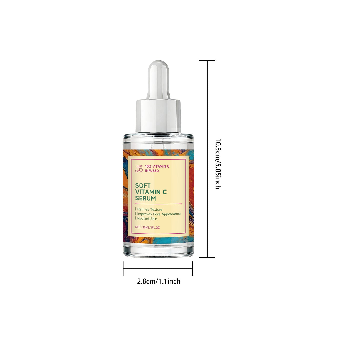 Vitamin C Serum Revitalizing Brightening Shrink Pores Hydrating Smoothing Firming Fade Fine Lines Stabilizing Repair Dull Serum