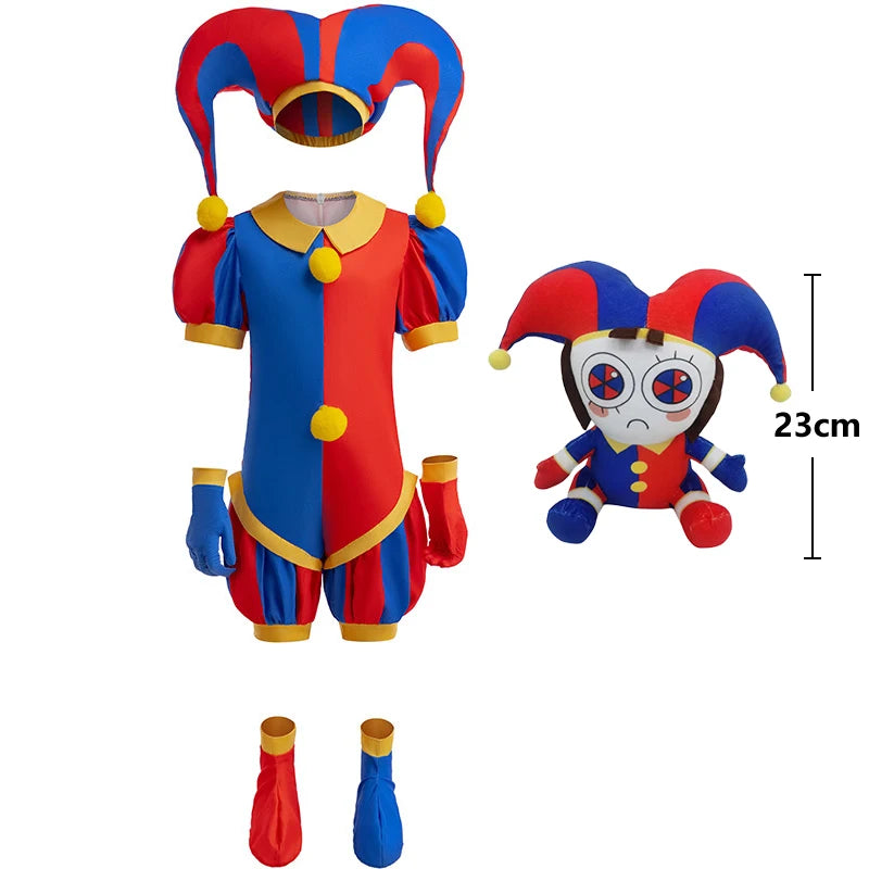 The Amazing Digital Circus Cosplay Costume Halloween Cartoon Circus Pomni Jax Ragatha Caine Jumpsuit Outfits Party Outfit