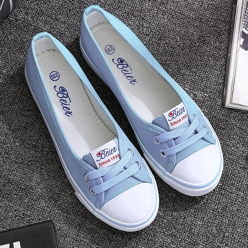 Women Shoes Female Flats Breathable Ladies Casual Canvas Shallow Sports Shoes Women's Sneakers Fashion Comfortable Sneakers
