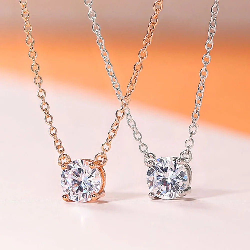Wedding Jewelry Set For Women Bridal Korean Style Round Zircon Collar Choker Chain Necklaces Earrings Fashion Jewelry 2024 S565