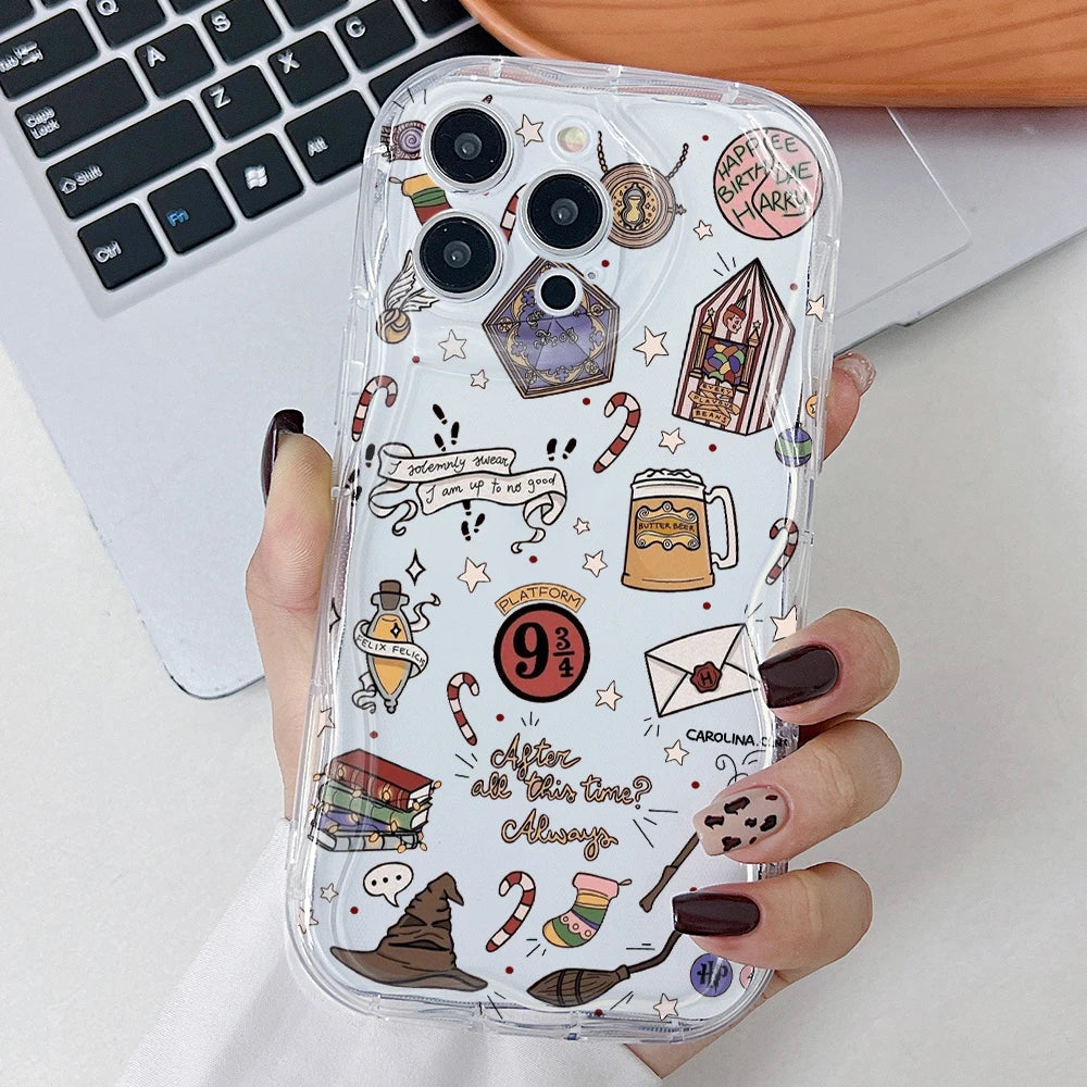 P-Potters Magic Label H-Harries Phone Case for Motorola Moto G84 G75 G60 G54 G53 G52 G45 G35 G34 Edge 50 E22 E15 5G 3D Wave Capa