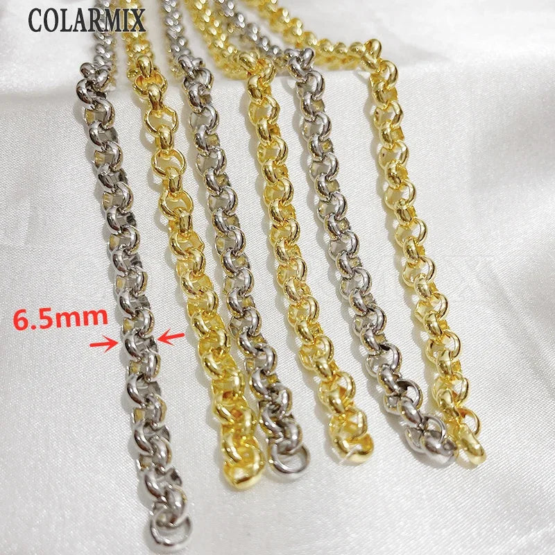 5Meters Hotsell Chunky Chains gold Metallic Fashion Jewelry gift Hip pop Necklace Fashion Jewelry