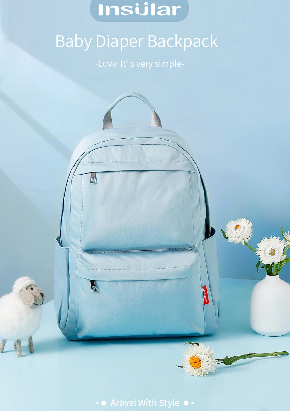 Baby Diaper Backpack Mother Maternity Bag For Mom Travel Stroller Nappy Bag Large Capacity Nursing Bag For Baby Link Stroller
