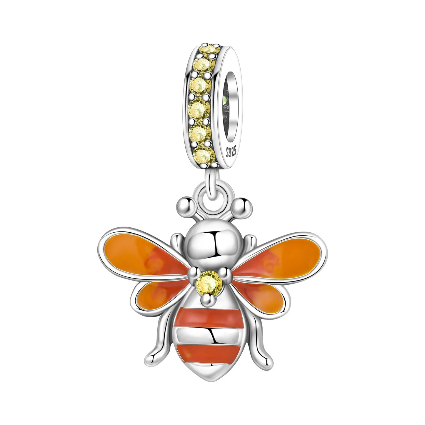 925 Sterling Silver Plated Bee Sunflower Butterfly Charm Pendant Fine Jewelry Women DIY Bracelet Necklace Birthday Party Gift