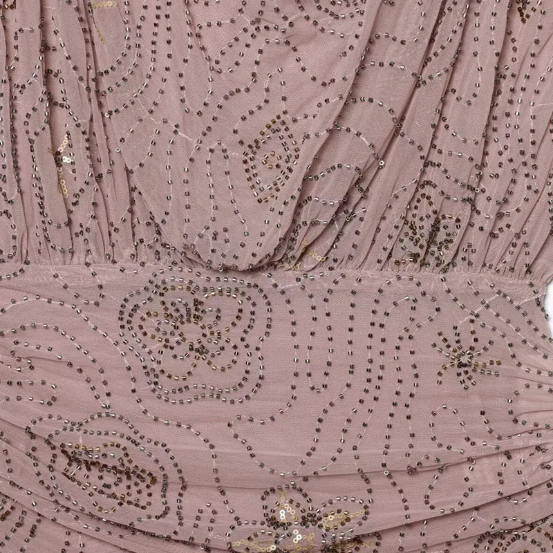 Sequin Rhinestone Woman Summer Dress Short Prom Backless Mini Dresses  V-Neck Halter Tops Mini Dress Pink Pleated Ladies Clothes