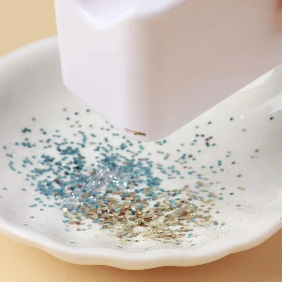 Double Layer Nail Glitter Powder Recycle Box Nail Tool Dust Collector Sequin Rhinestone Container Holder Manicure Storage Case