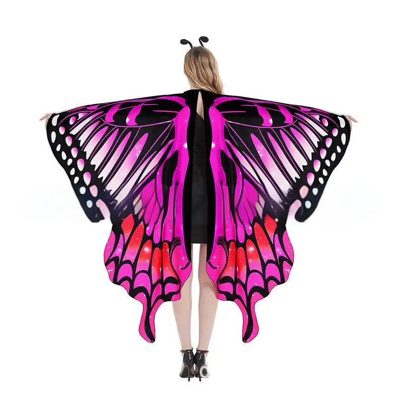 2025 Halloween Costumes Cosplay Butterfly Cloak Girls Women Dance Performance Dress Cloak