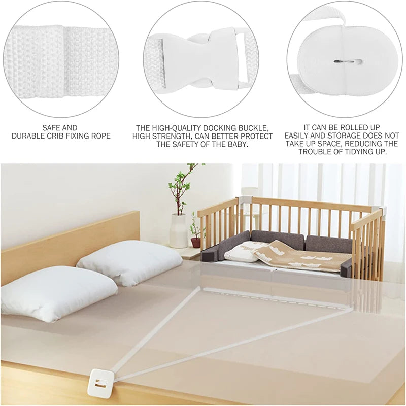Mattress Connecting Strap Bed Bridge Twin Kit Adjustable Fixing Belt Sheet Fastener For Crib Baby Bed Connection Holder