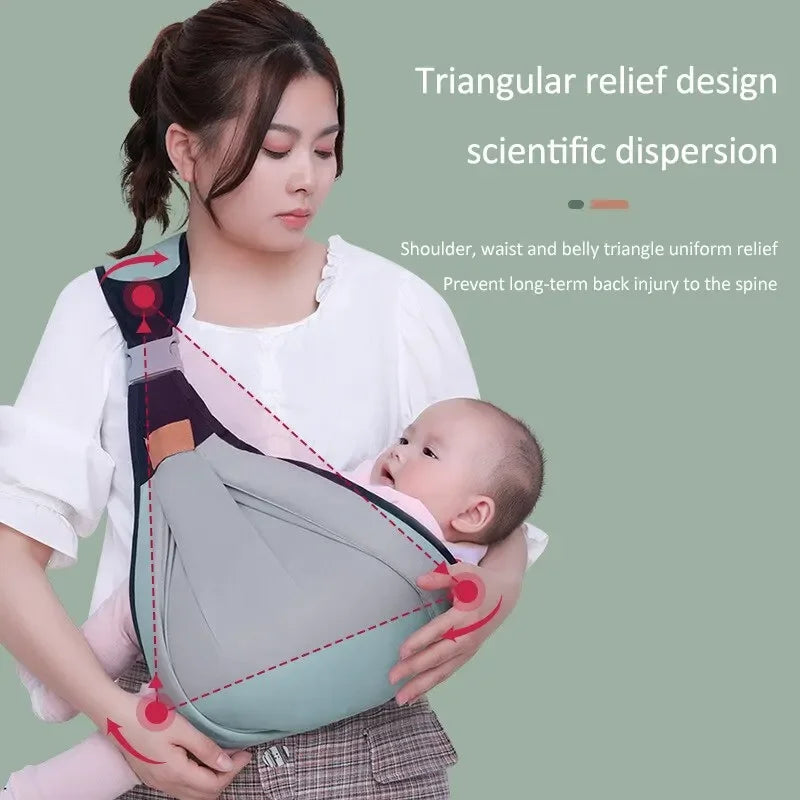 Baby Sling Carrier One Shoulder Carrier for Toddler Lightweight Baby Carrier Sling Newborn To Toddler for Toddler Carrier Sling