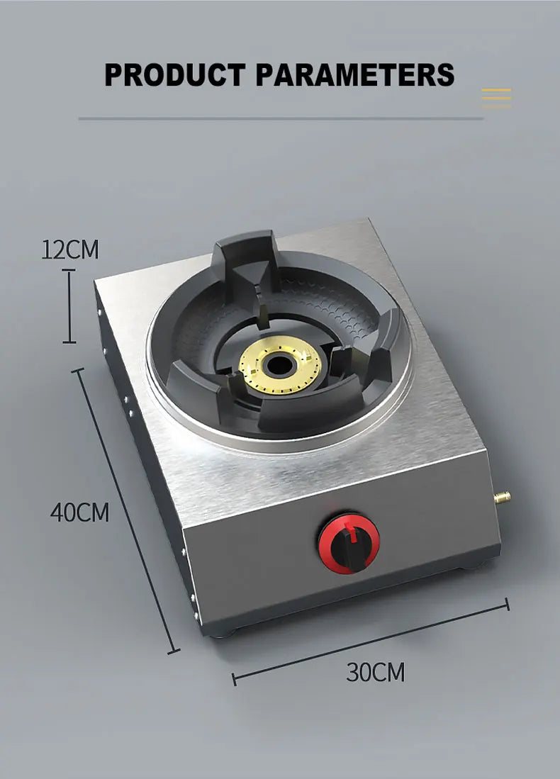 Kitchen Gas Hob Cooktop Single Gas Stove Household Stainless Steel Commercial Gas Stove Encimera Cocina Gas