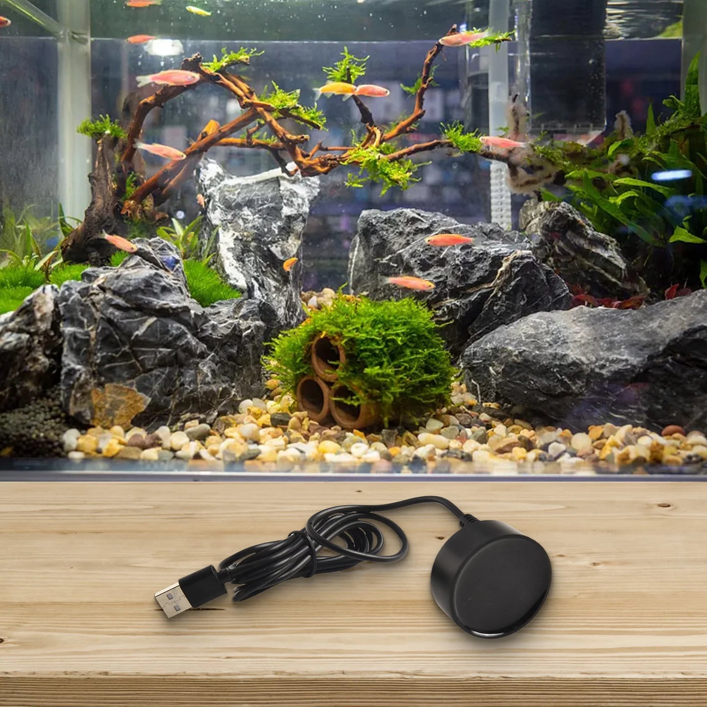 1 Pcs 5V USB Fountain Mist Maker Small Rockery Water Fish Tank Landscaping Mist Maker Garden Outdoor Sprayer