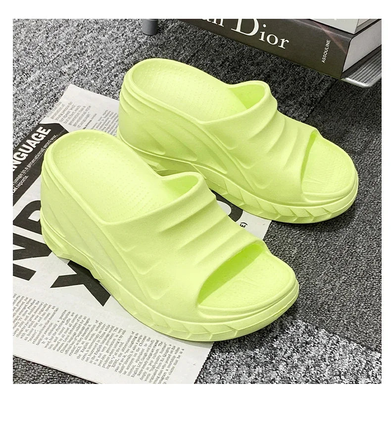 Outdoor Ladies Sandals Women Platform Flip Flops Slippers Height Increasing 8cm Summer Fashion Open Toe White Zapatos Mujer