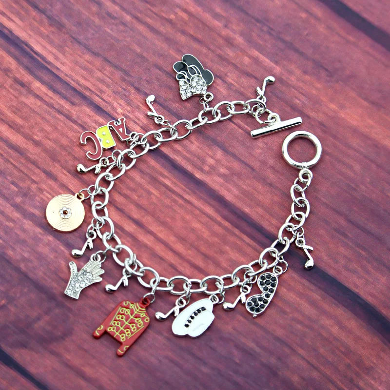 Michael Jackson Bracelets for Women Men Commemorative Series Charms Pendant Chain Bangle Music Fans Jewelry Gifts