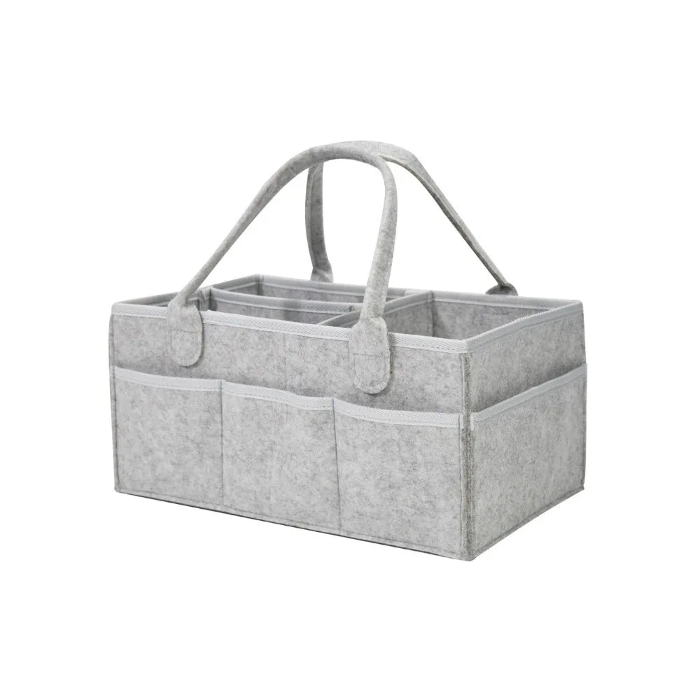 Baby Stroller Organizer - Foldable Mommy Tote Bag & Diaper Storage Hanging Basket | Portable & Thicken Design for Easy Access