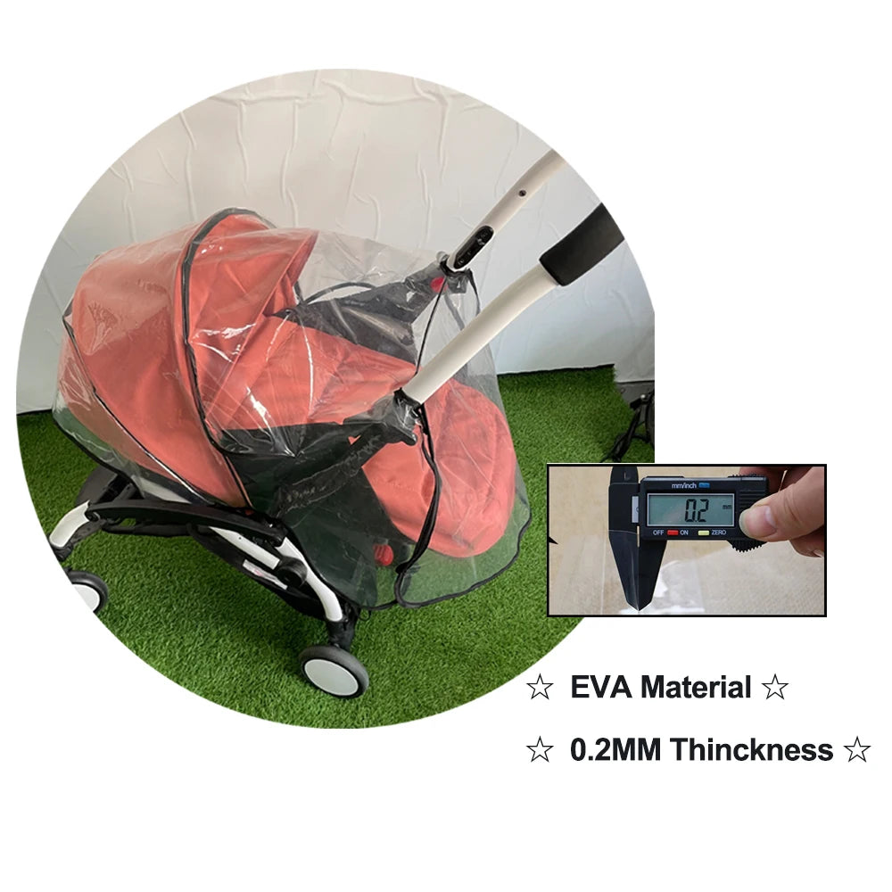 COLU KID® Baby Stroller Accessories Rain Cover Waterproof EVA Cover Compatible with Yoyo Yoyo2 Yoya Stroller