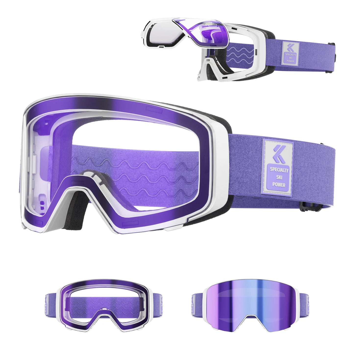 Kapvoe Photochromic Snow Goggles Ski Snowboard Anti-Fog Mask for Men Women Eyewear UV400 Protection Glasses Snowmobile Winter