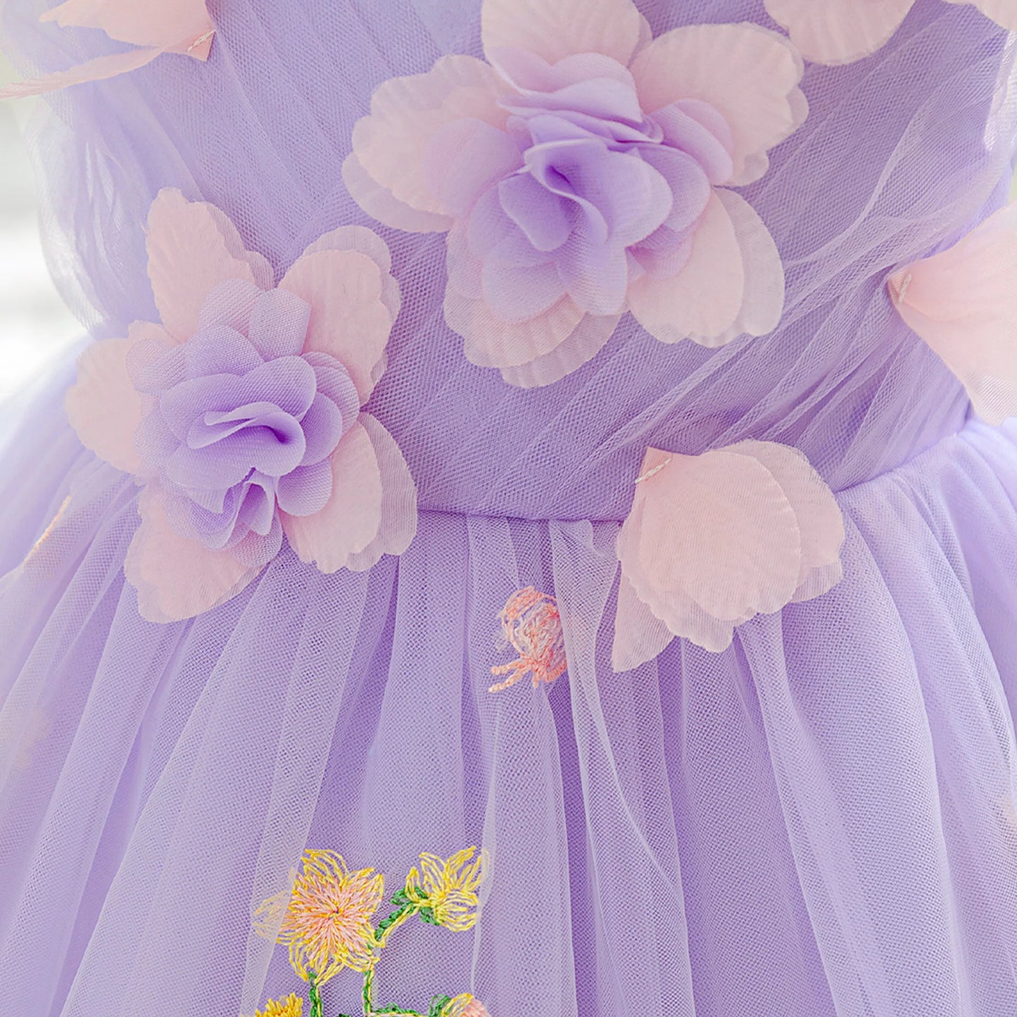 Summer Flower Party Baby Girls Dress Toddler Tulle 1st Birthday Princess Bridesmaid Wedding Dress Girl Baptism Evening Prom Gown