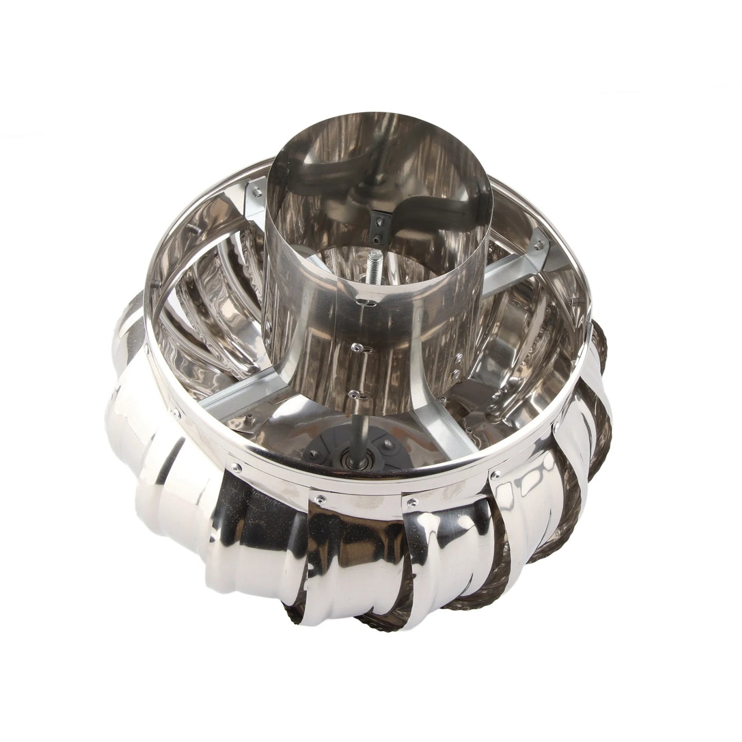 4.33in Stainless Steel Automatic Silent Roof Ventilator Roof Ventilating Fan Wind Turbines Air Vent Attic Ventilator