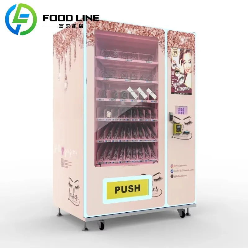 Digital Beauty Vending Machine Touch Screen Automated Cosmetic Dispenser for Eyelash and Wig Products