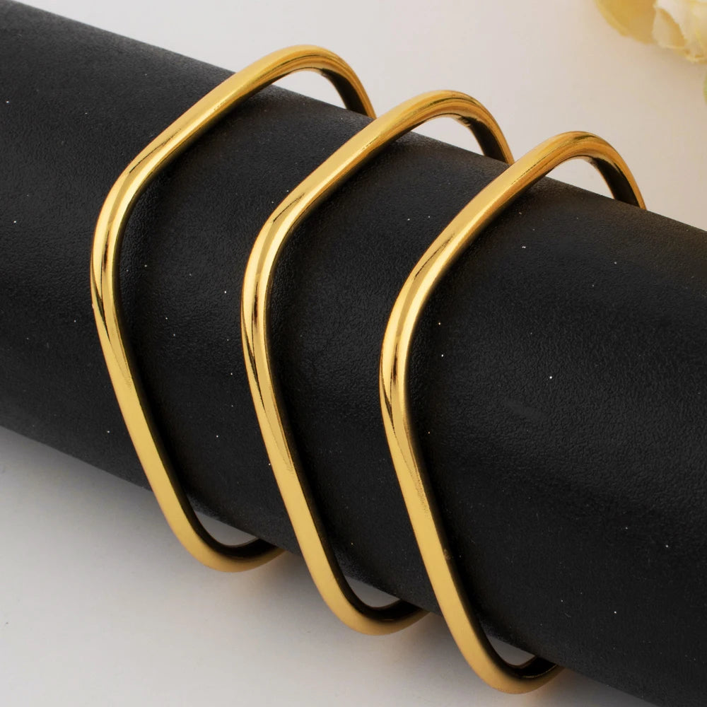 Bracelets Woman Gold Plated Simple Hip-hop Punk Personality Fashion High Stainless Steel Italian Men Sale Jewelry Accessories