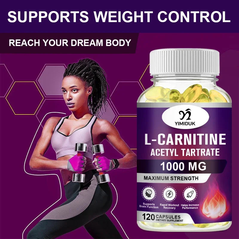 L Carnitine Supplement - Fast Absorbing, Convert Fat to Energy, Support Lean Muscle, Boost Workout Performance & Metabolism