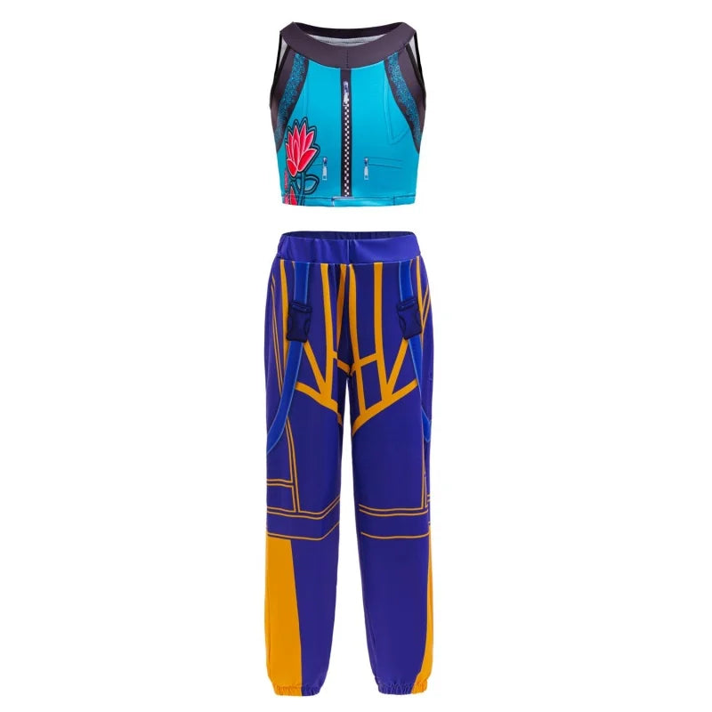 Kids Girls Costume Sets Kids Tops+Skirt Pants 2 Pieces Outfits Children K-Pop Fashion New Birthday Party Stage Performance Suit