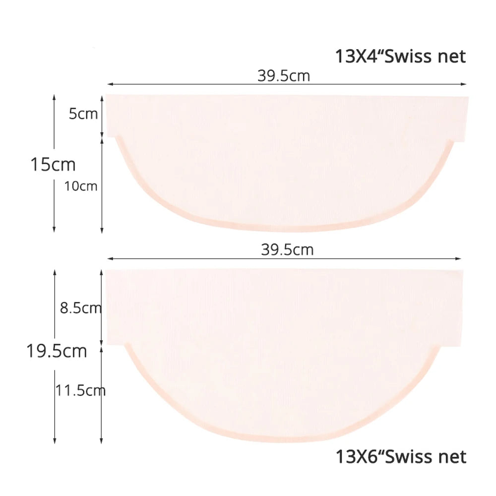 Plussign Transparent Brown Swiss Lace Hairnets 2*4 2*6 4*4 5*5 13*4 13*6 Base Hair Net For Making Lace Frontl Closure 3Pcs