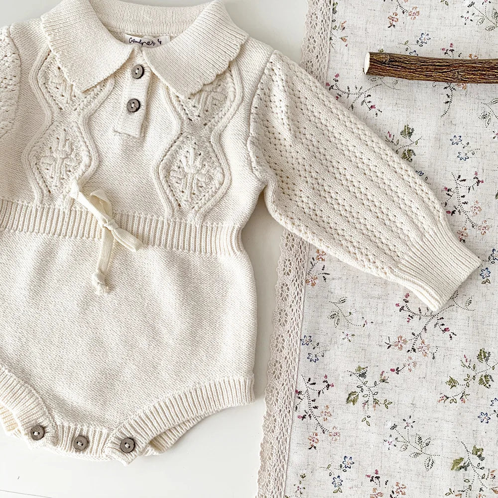 Spring Newborn Infant Toddler Baby Girl Boy Rompers Warm Knit Jumpsuit Long Sleeve Soft Outfits Clothing Baby Winter knit Romper
