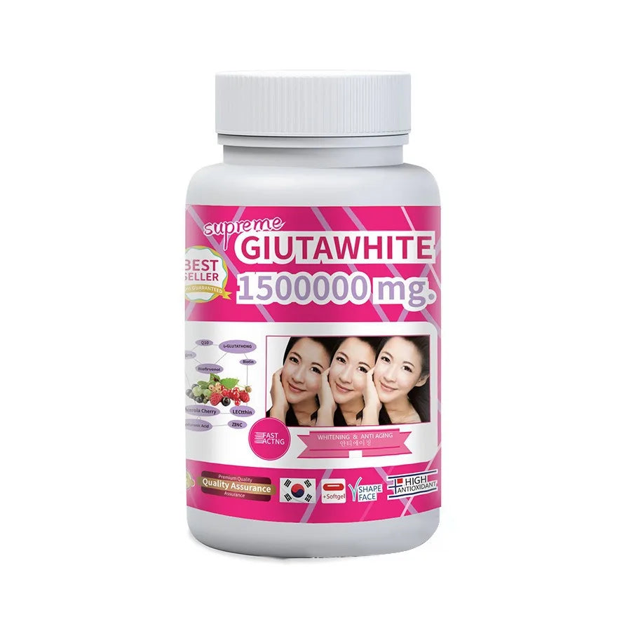 Glutathione Beauty Complex with Collagen, Vitamin C, CoQ10, Hyaluronic Acid & Biotin, Antioxidant Skin Support, 60 Capsules