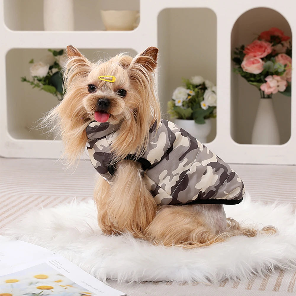 Cozy Pet Clothes Reversible Dogs Vest For Small Medium Dog Cat Winter Windproof Puppy Button Jacket Coat Yorkie Schnauzer Outfit