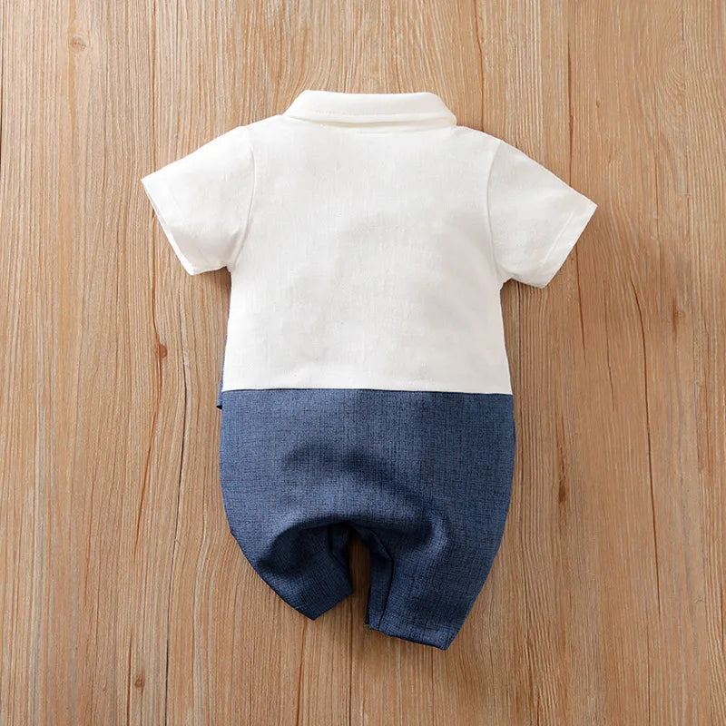 gentleman's Cowboy bow tie baby clothes newborn Baby Boy Romper summer short sleeve Jumpsuit high quality For Toddler Outfit