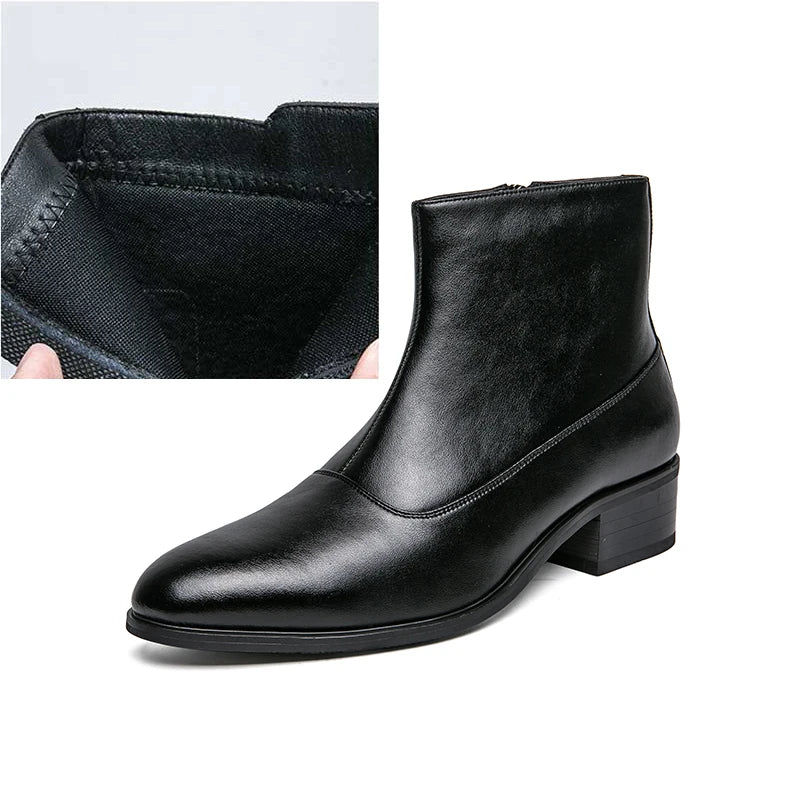 Boots Men Luxury Business Fashion Warm Leather Shoes Men Comfort Fashion Brand Chelsea Boots Gentlemen's Social Boots Men 38-46
