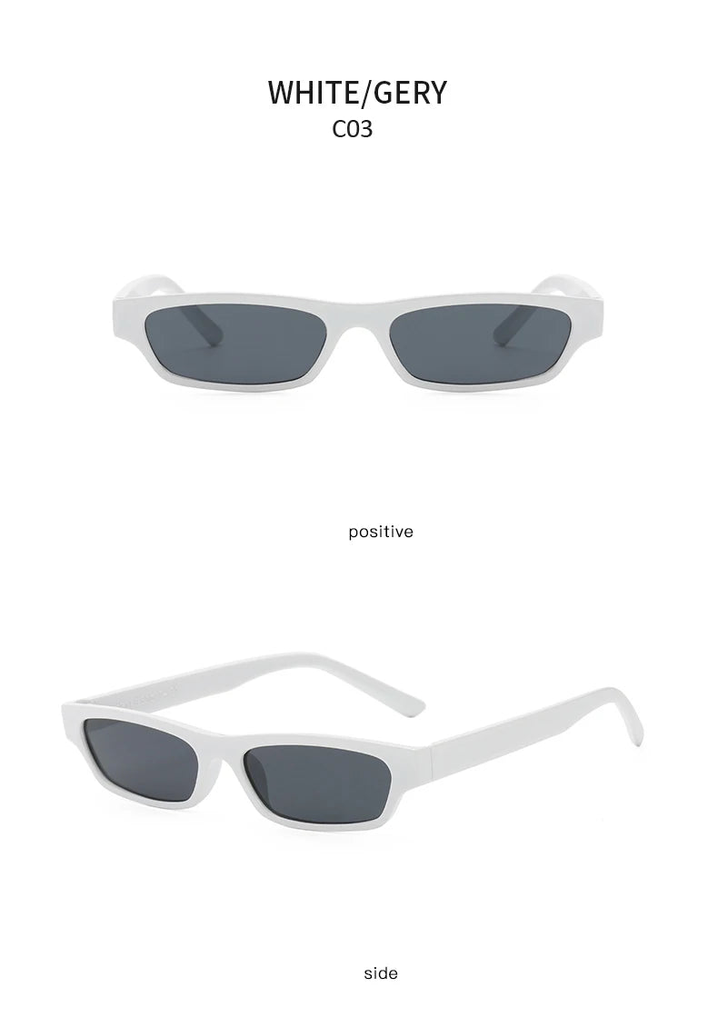 Small Narrow Rectangle Sunglasses Women Fashion Square Narrow Frame Vintage Brand Sun Glasses Men Shades Retro UV400 Oculos ﻿