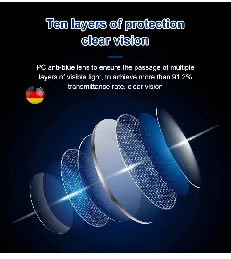 Frameless Smart zoom HD reading glassesAnti-blue Light reading glasses for men and women Near And Far Anti-radiation Glasses