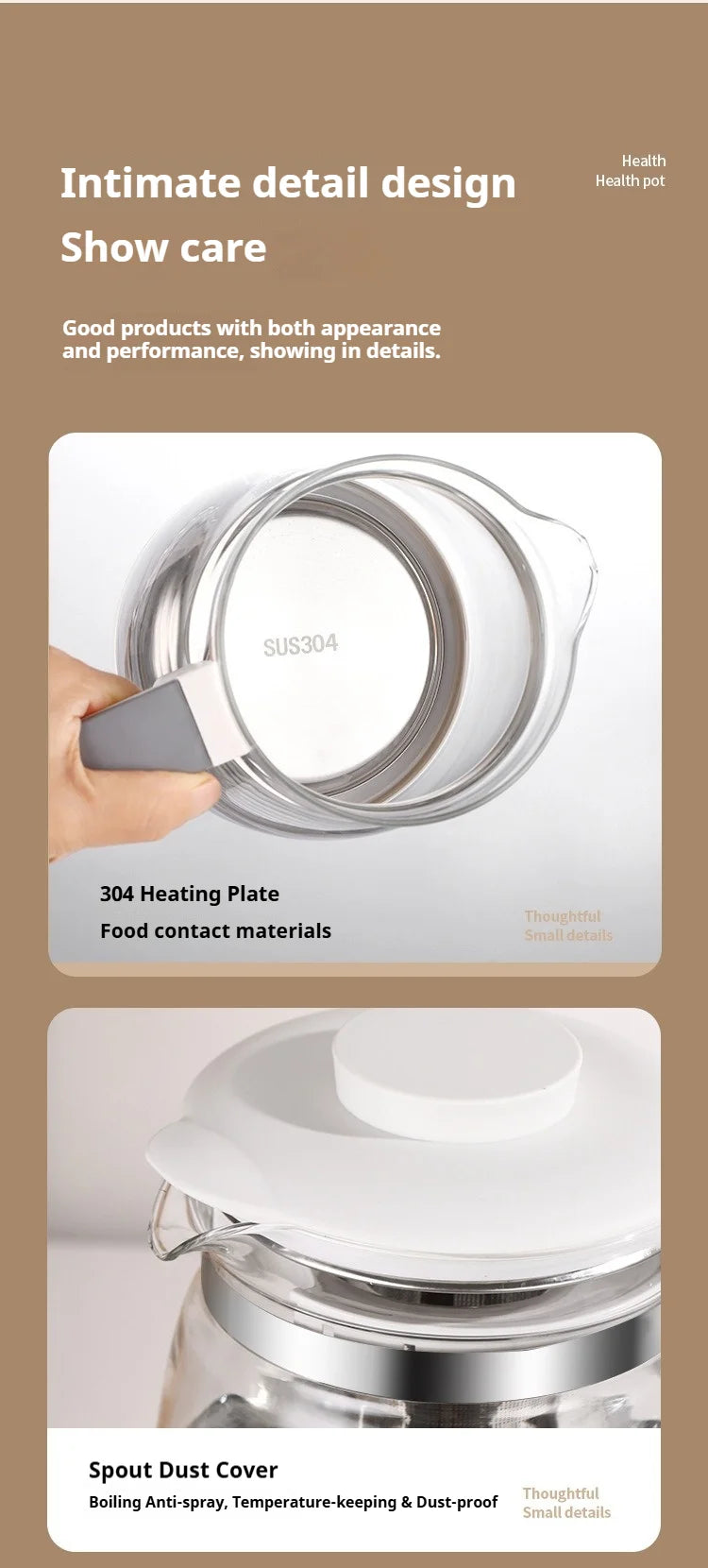 1.3L Household Constant Temperature Kettle, Fast Boiling Kettle, Baby Milk Regulator, Electric Kettle, Durable Health Pot