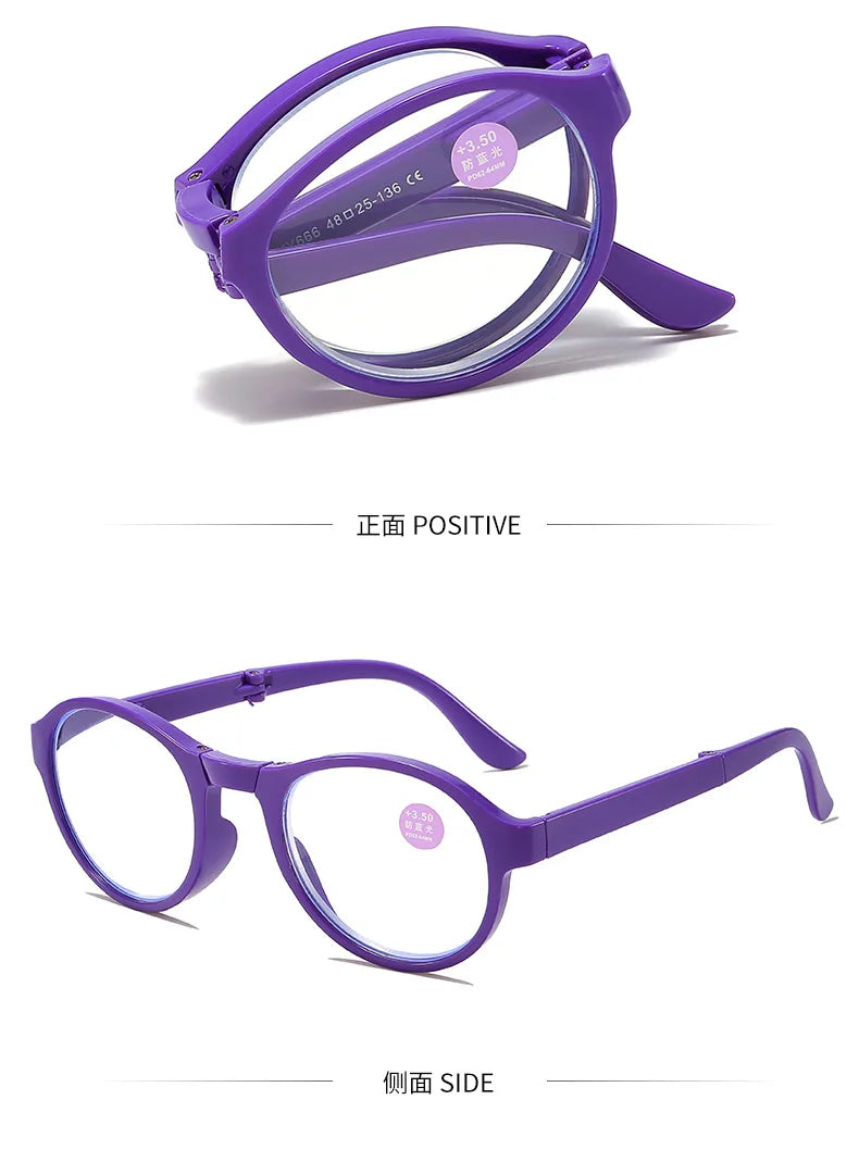 New Folding Reading Glasses Men women Anti Blue Light Presbyopia Eyeglasses Computer Eyewear with +1.5 +2.0 +2.5 +3.0 +3.5