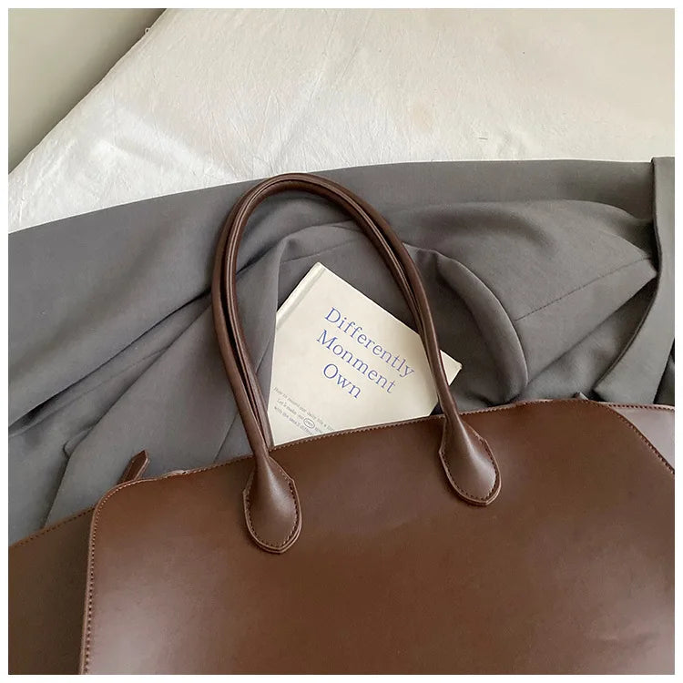 Luxury Women's Large Tote Bag Genuine Leather Shoulder Bags 2025 Female Retro Handbags High Quality Ladies Messenger Bag Black