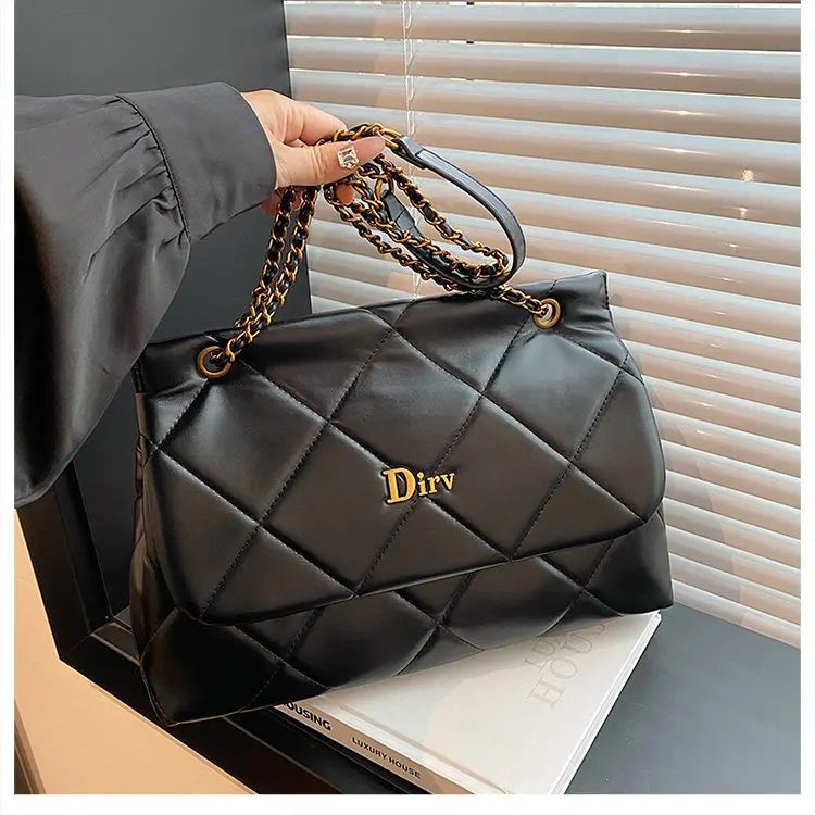 Square Vintage Leather Crossbody Bag Women Handbag Designer Shoulder Tote Purse Classic Diaper Bag