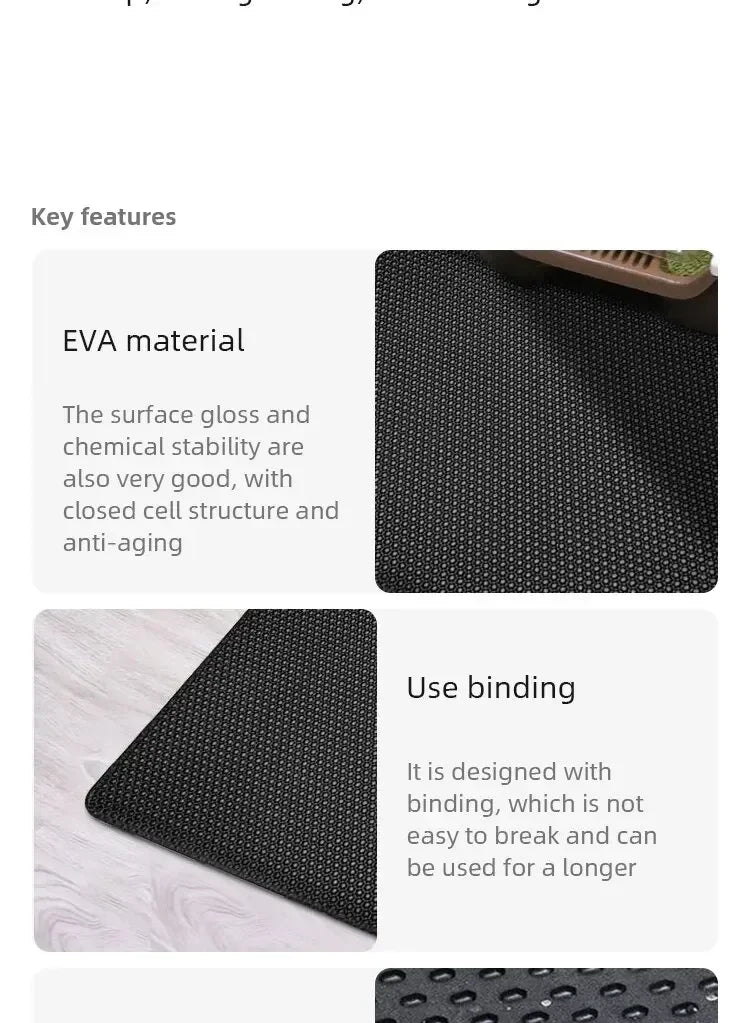 Non-Slip Waterproof Cat Litter Mat-Double Layer Washable Pet Floor Mat, Durable&Easy to Clean, Traps Litter for Cats&Small Pets